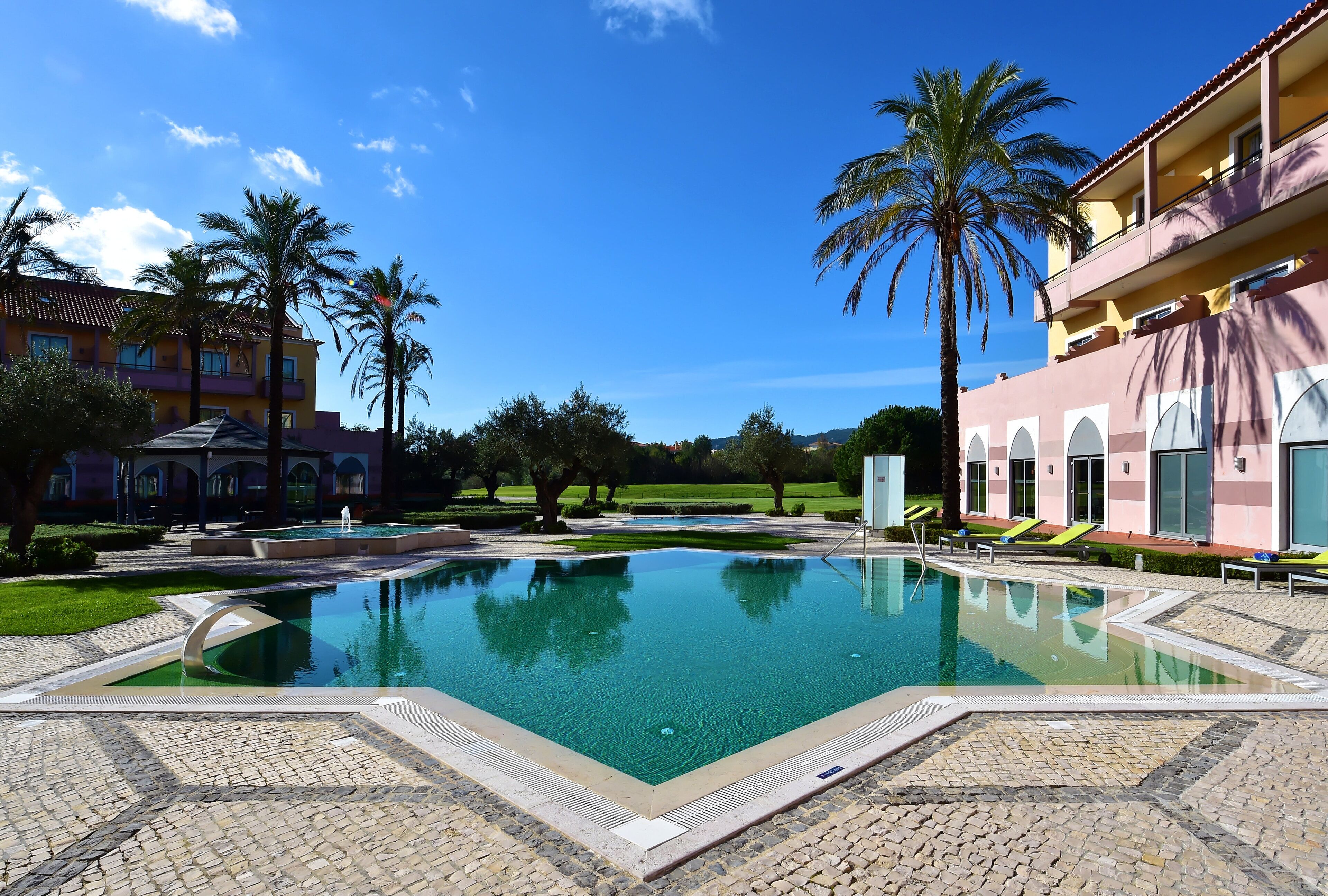 Indoor pool, outdoor pool, sun loungers