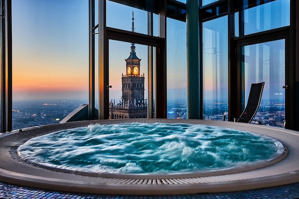 Indoor pool, open 7:00 AM to 10:00 PM, sun loungers