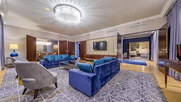 Presidential Suite, 1 King Bed (High Floor) | Minibar, in-room safe, desk, laptop workspace