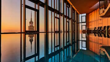 Indoor pool, open 7:00 AM to 10:00 PM, sun loungers