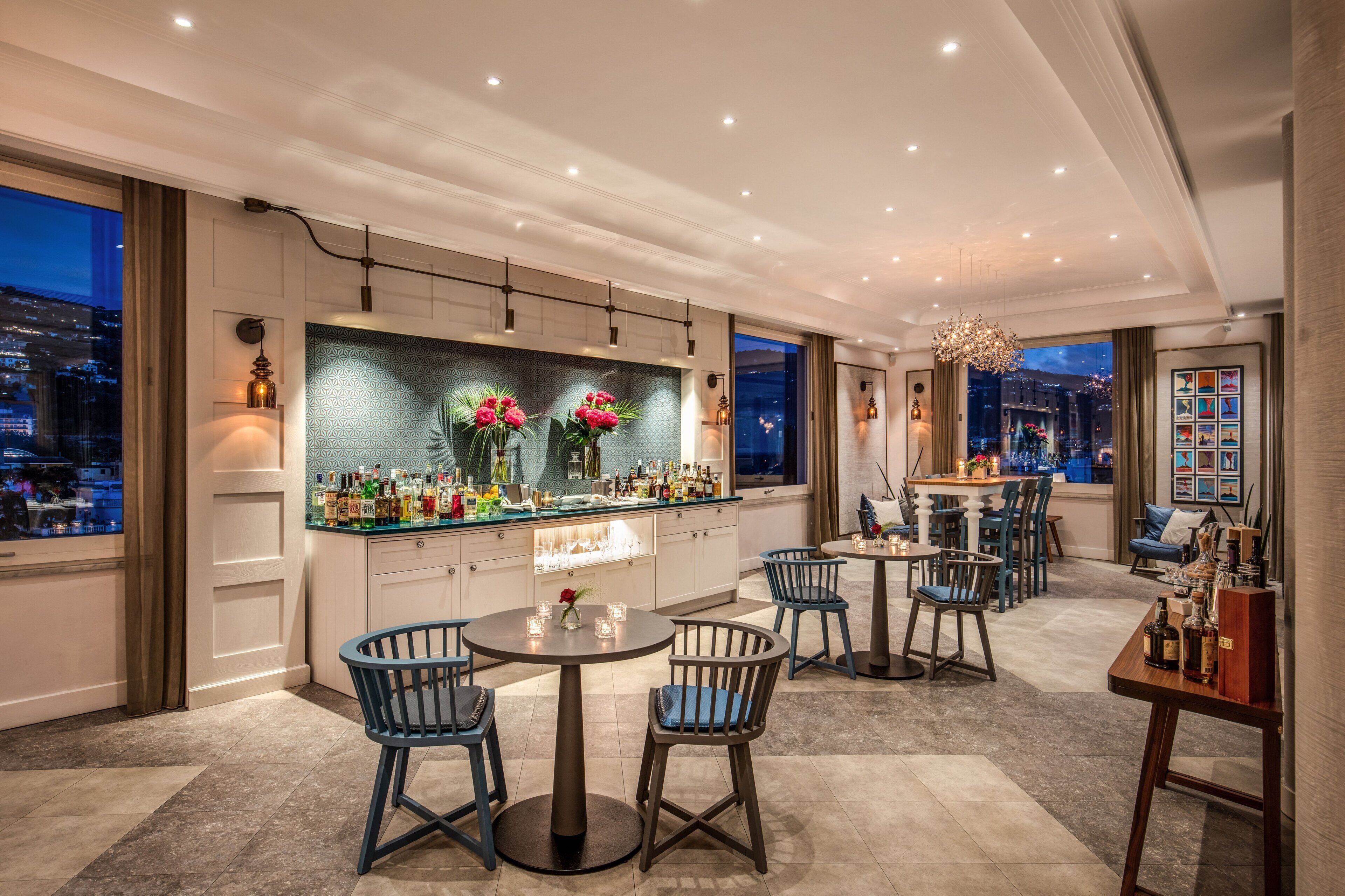 breakfast and dinner served, sea views