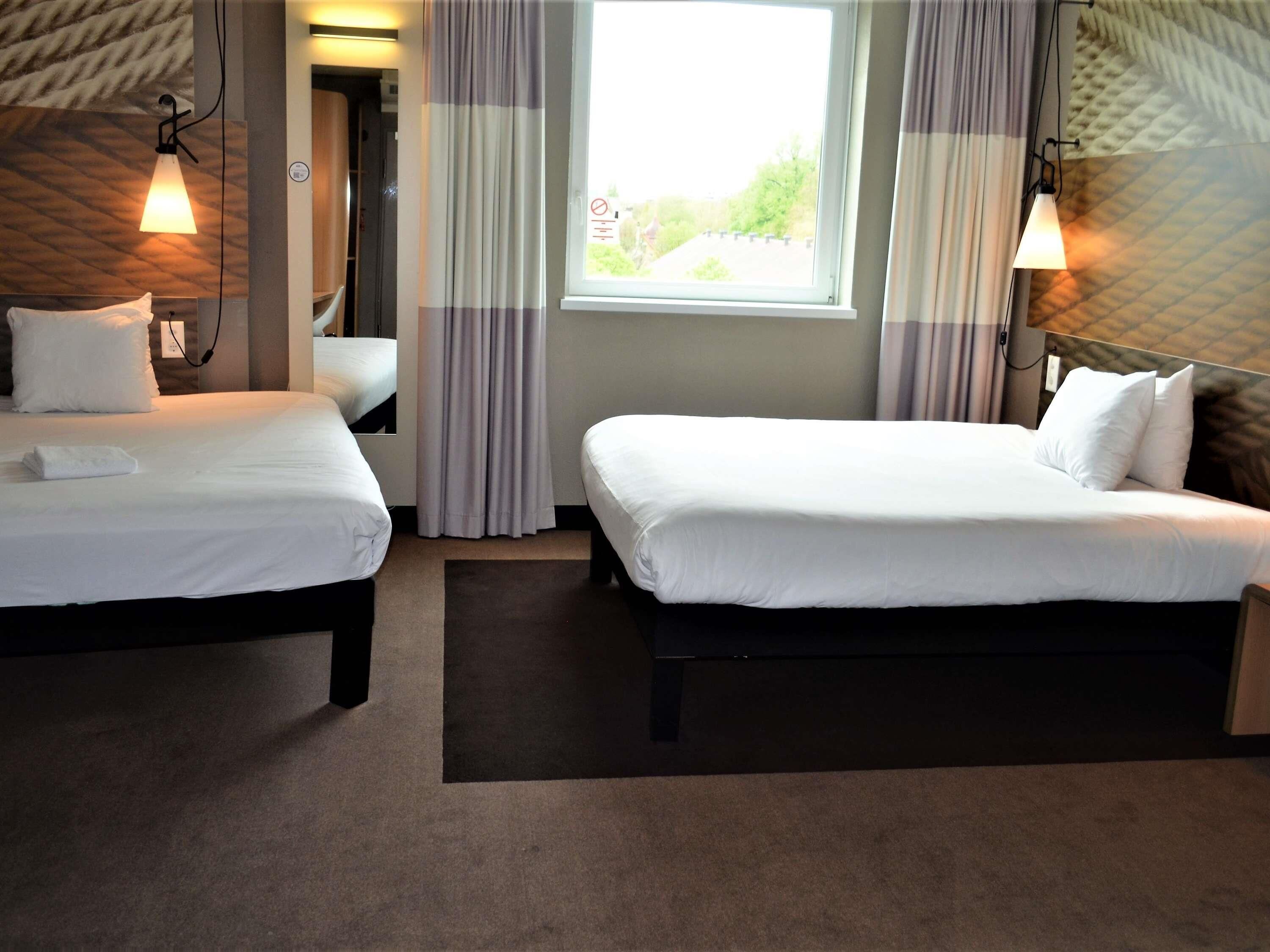 Family Room, 2 Double Beds | Premium bedding, desk, laptop workspace, blackout drapes