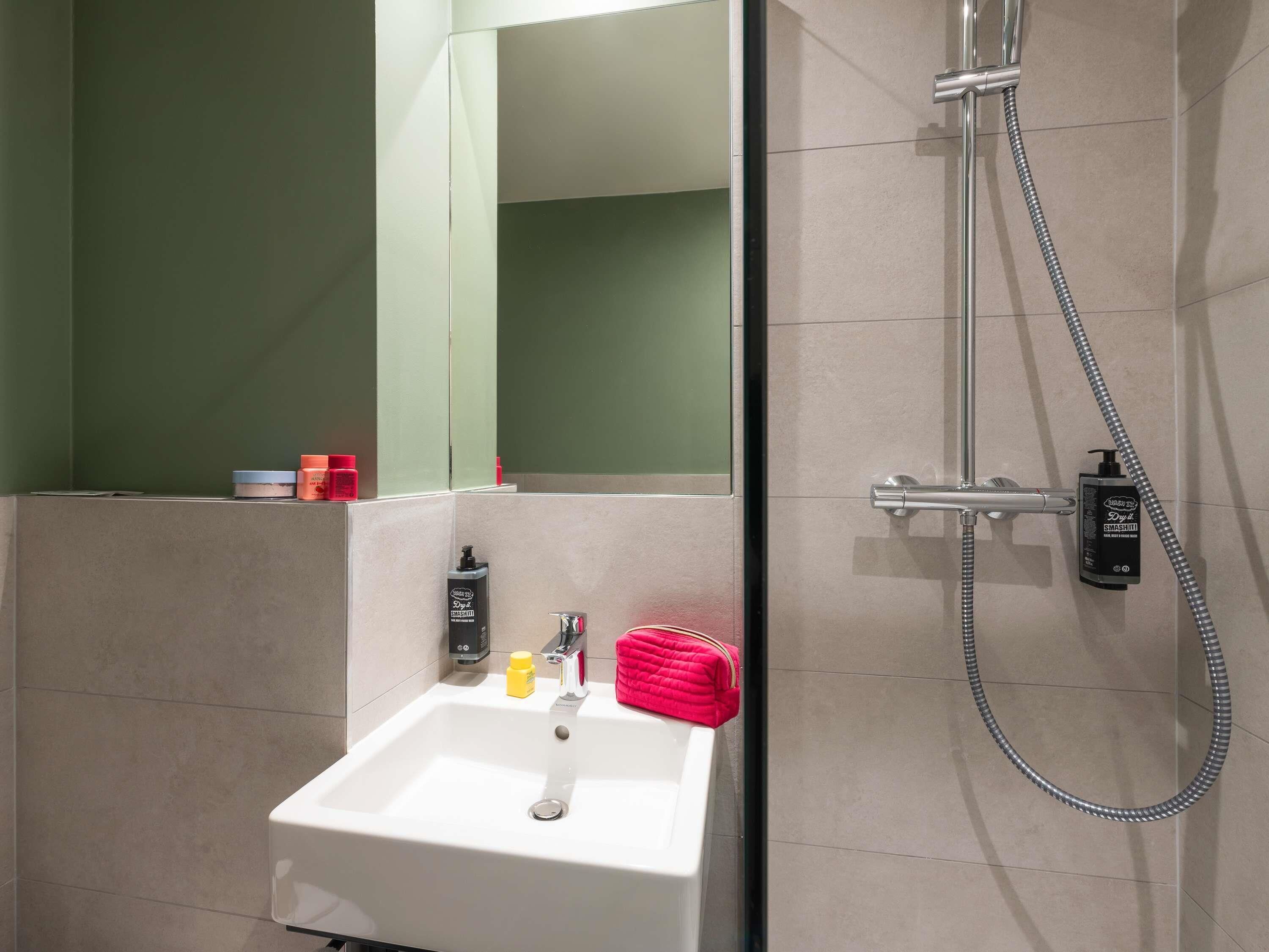 standard double room | desk, laptop workspace, blackout curtains, soundproofing