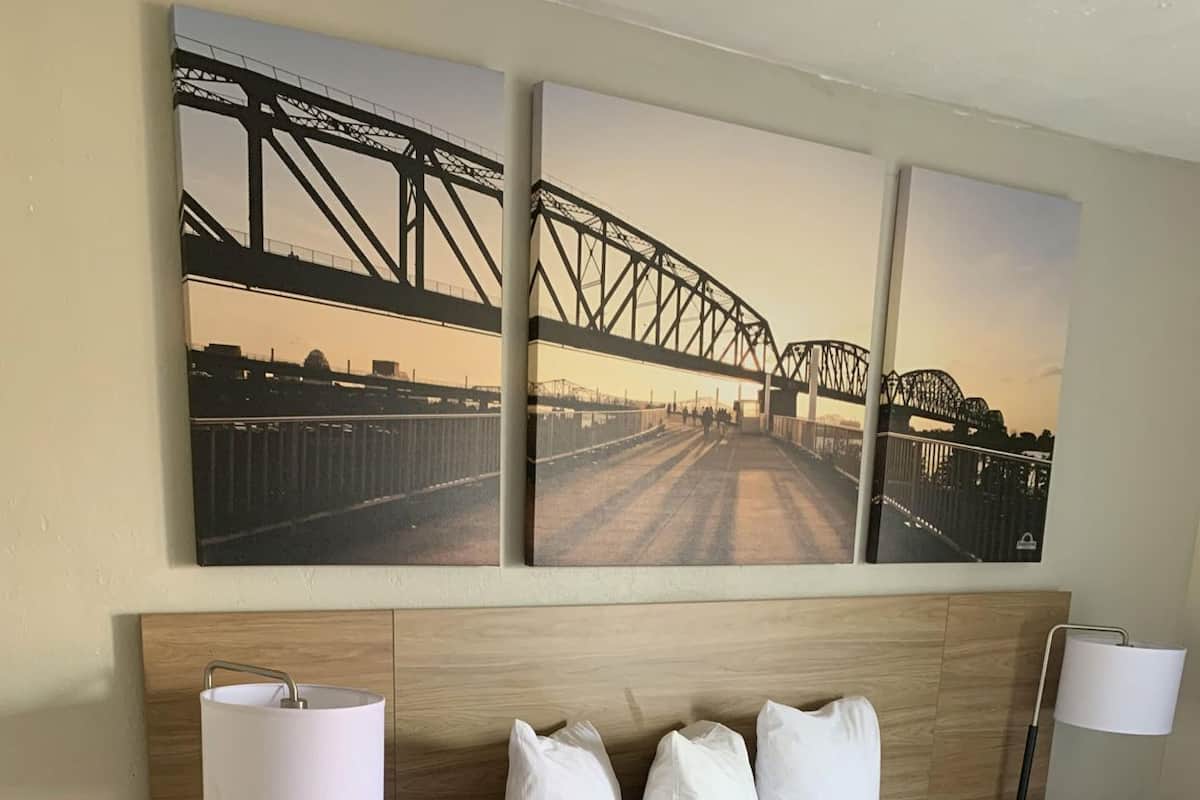 Individually decorated, individually furnished, desk, blackout drapes