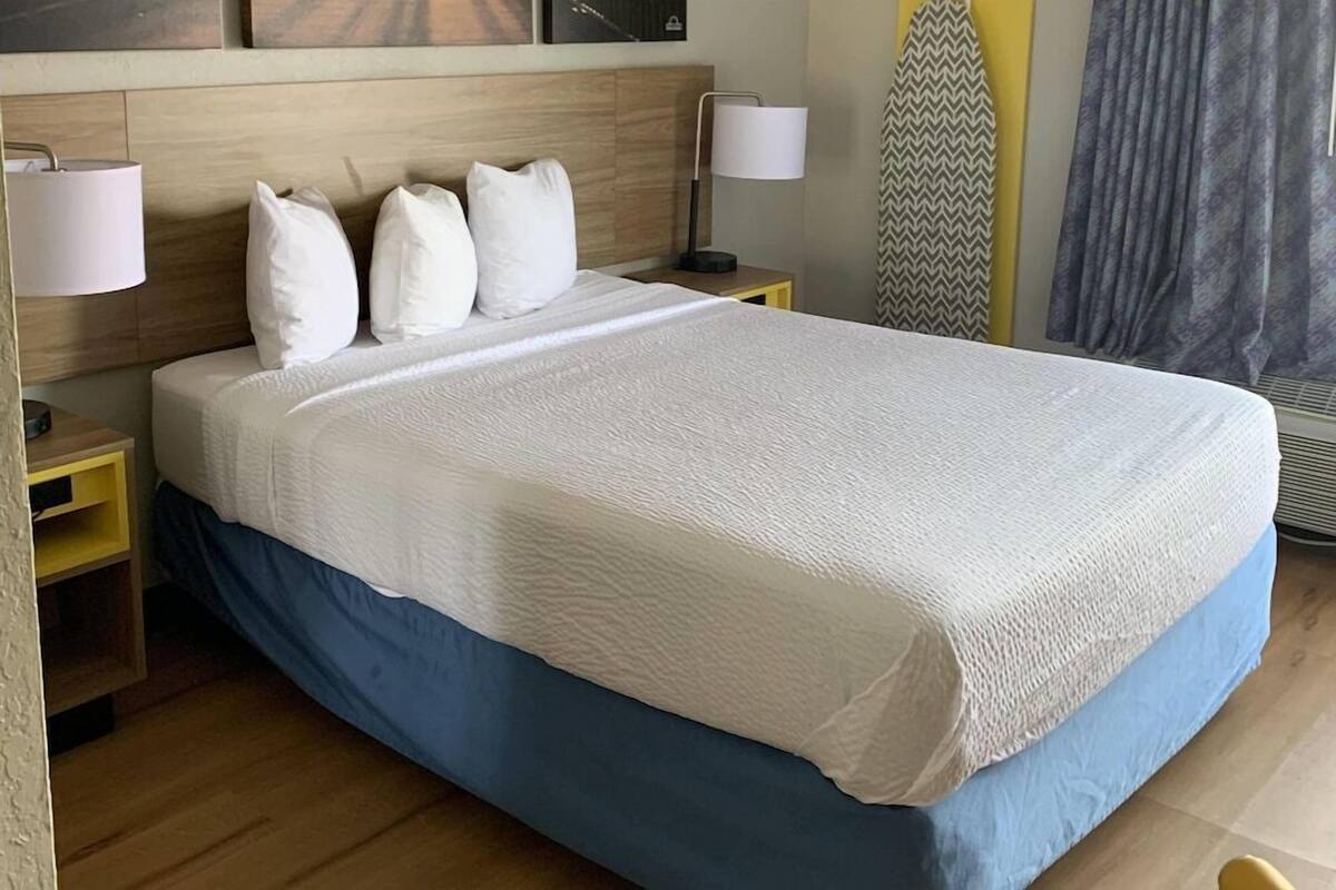Desk, blackout curtains, iron/ironing board, free WiFi