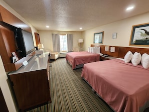 Deluxe Double Room, 2 Queen Beds | Desk, laptop workspace, iron/ironing board, free WiFi
