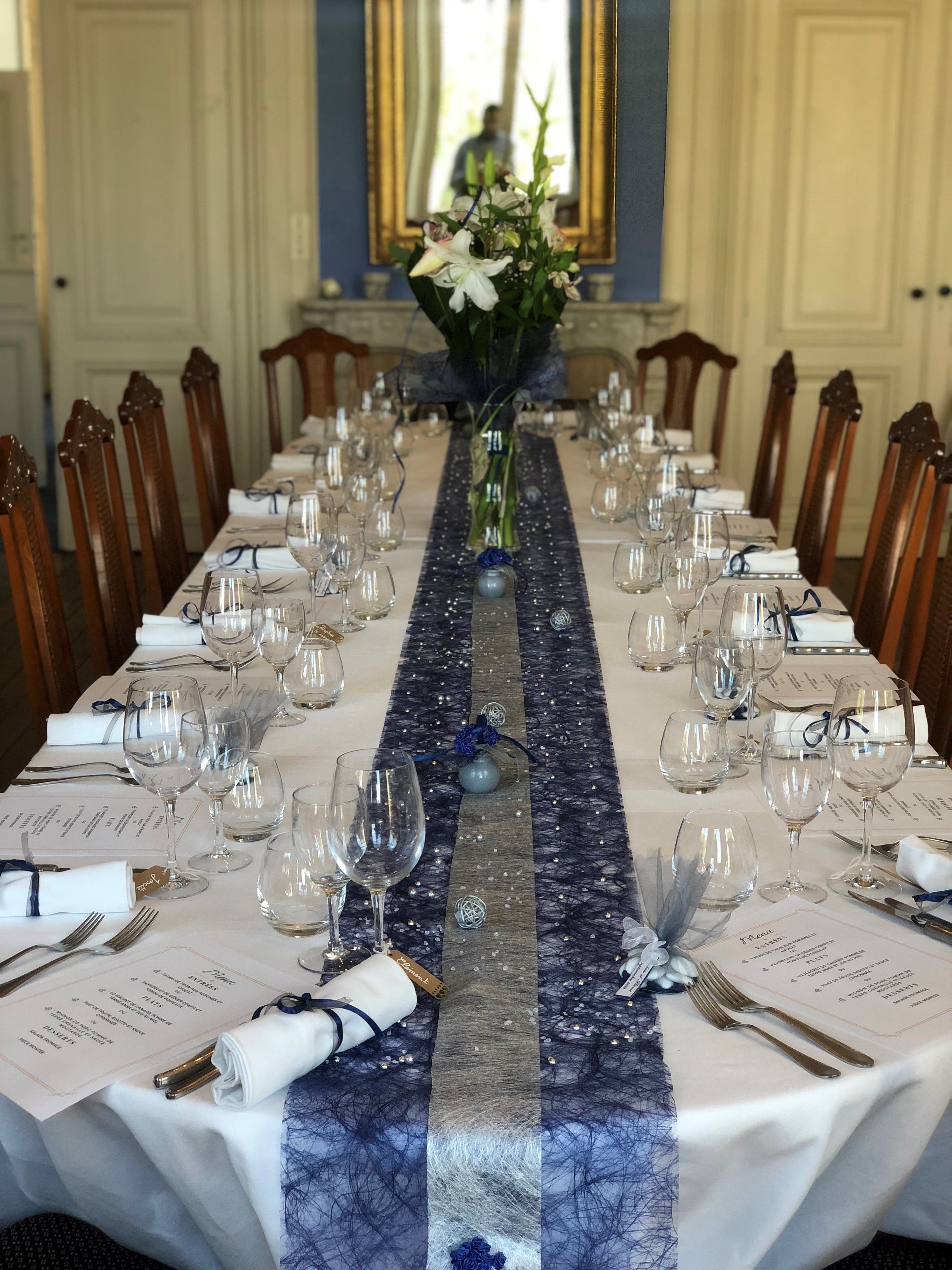 dinner served, garden views