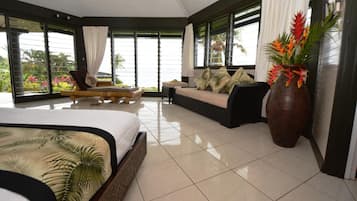 Grand Matalau Villa, 2 Bedrooms, Private Pool, Ocean View | 1 bedroom, minibar, in-room safe, desk