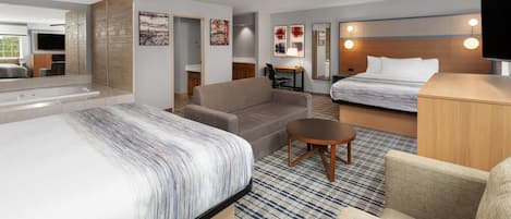 Deluxe Suite, Multiple Beds, Non Smoking | Jetted tub