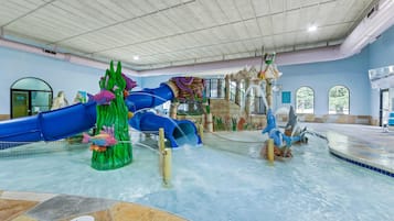 3 indoor pools, seasonal outdoor pool, pool loungers