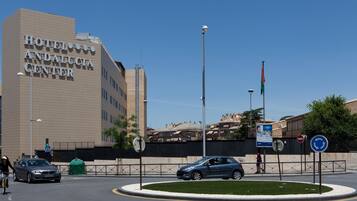 A building with a sign reading "HOTEL ANDALUCIA CENTER".
