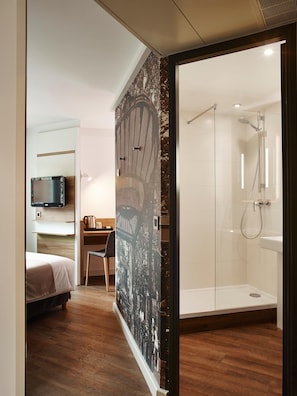 In-room safe, desk, laptop workspace, blackout drapes