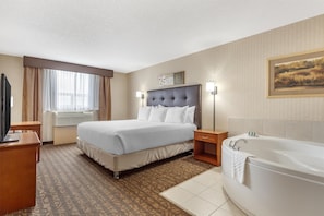 Standard Room, 1 King Bed, Non Smoking, Jetted Tub | Laptop workspace, iron/ironing board, free WiFi, bed sheets - Best Western Cold Lake Inn (Cold Lake)