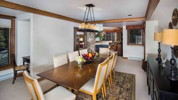Three Bedroom Slopeside Condo (No Pets) | Dining room