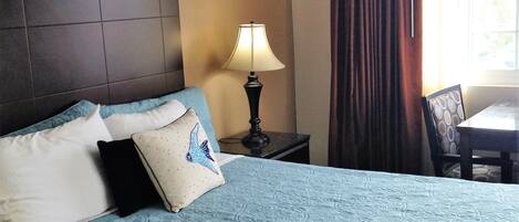 Premium bedding, individually decorated, individually furnished