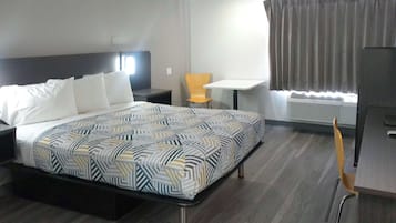 Quarto standard, 1 cama Queen, acessível, para não fumantes | Cortinas blackout, Wi-Fi de cortesia, roupa de cama, despertadores