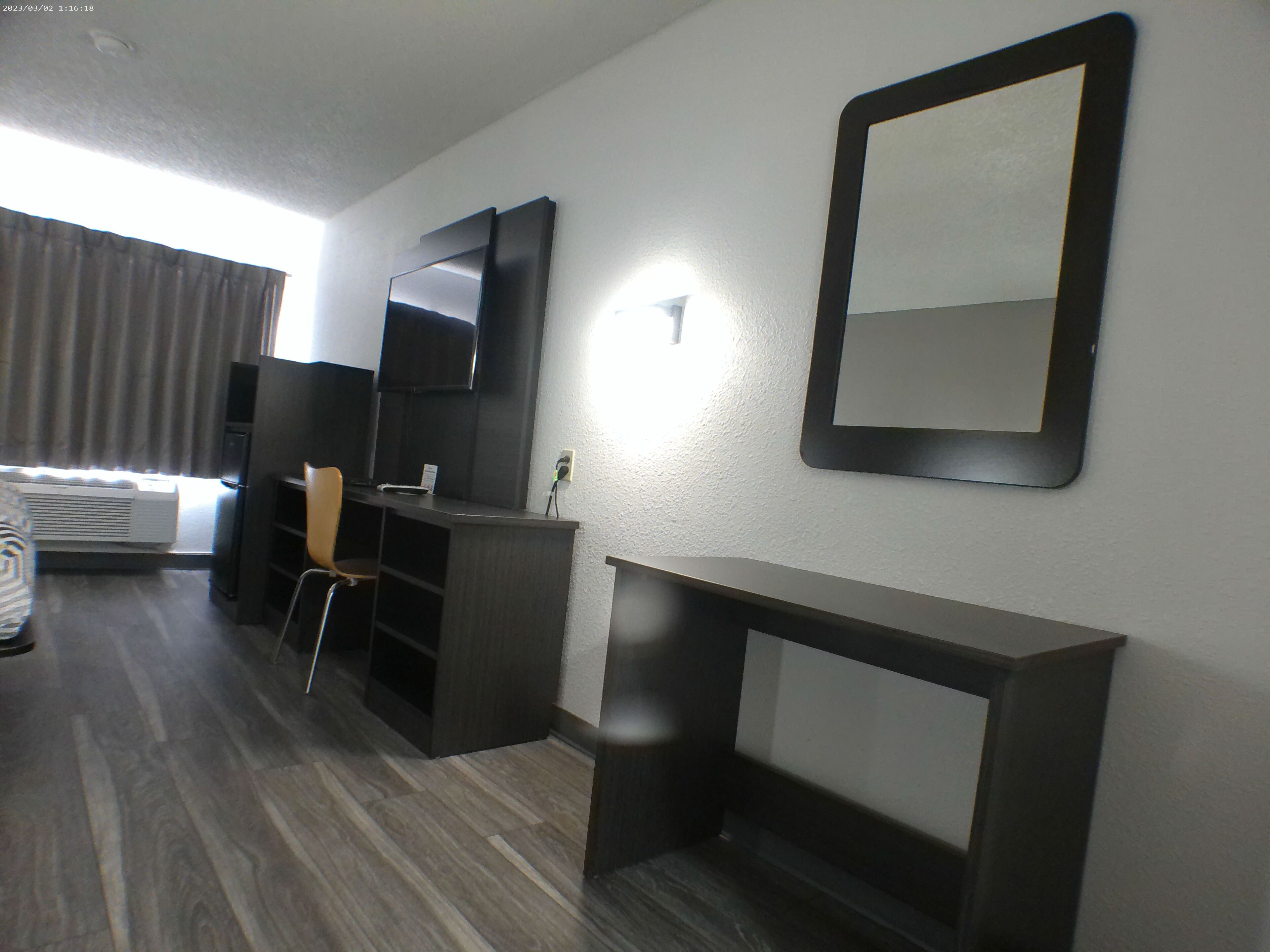 Blackout drapes, free WiFi, bed sheets, alarm clocks