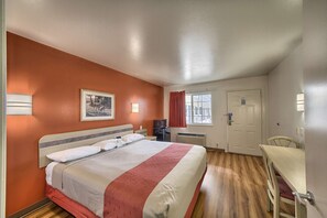 Laptop workspace, free WiFi, bed sheets