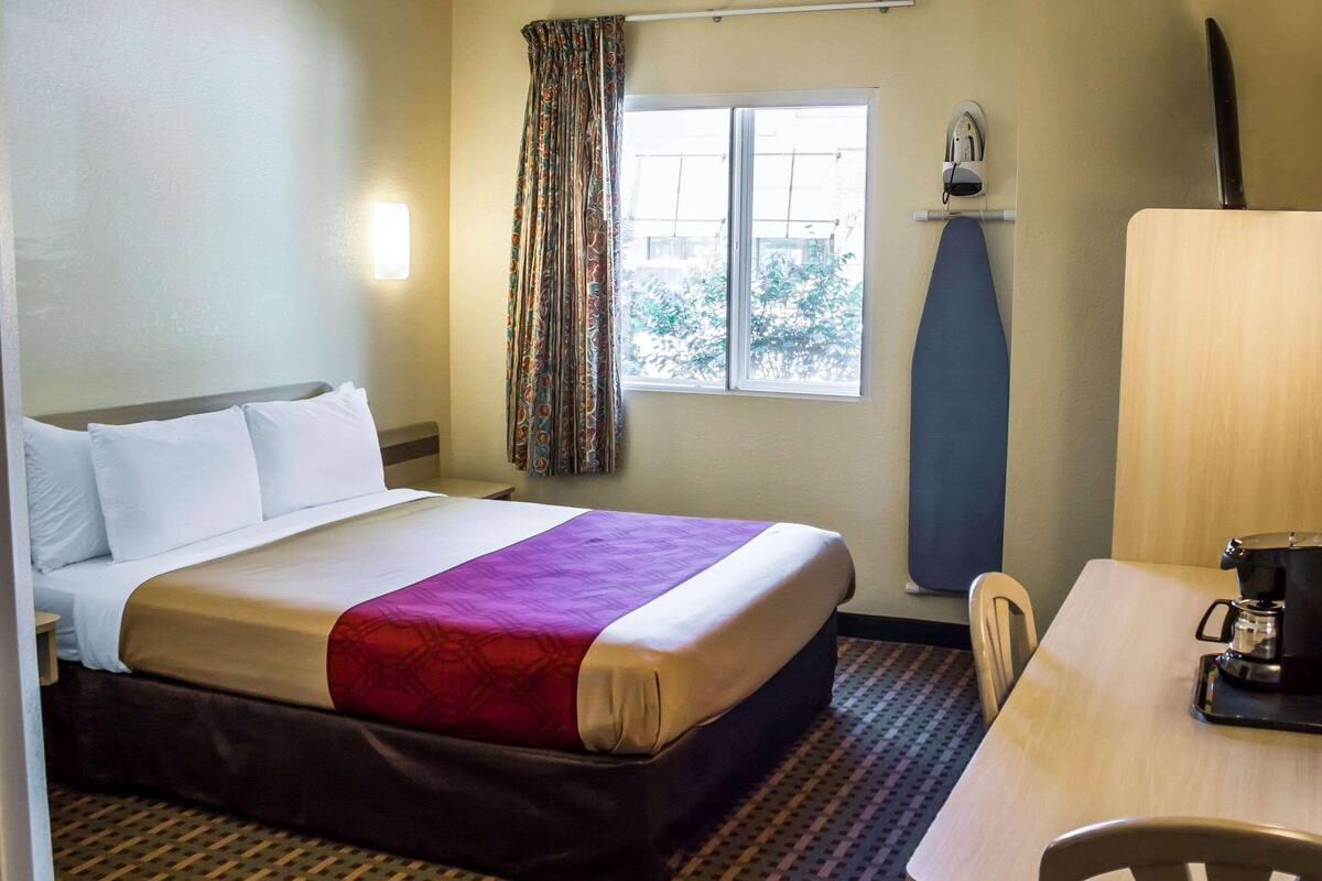 Desk, iron/ironing board, cribs (free), WiFi (free)