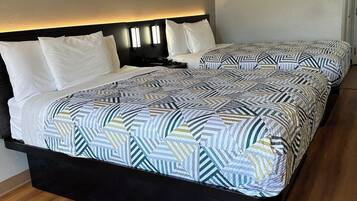Free WiFi, bed sheets, alarm clocks