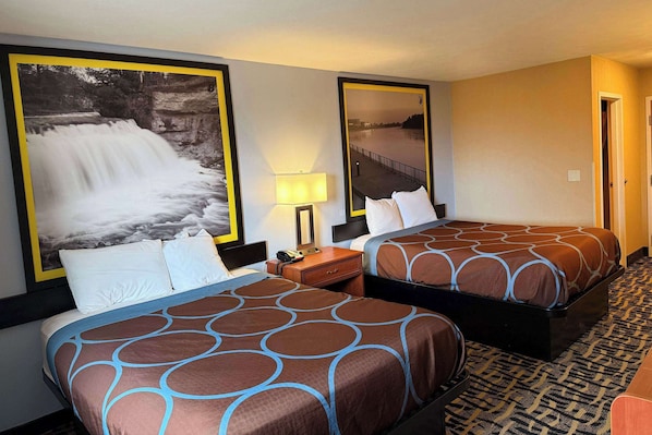 Desk, free WiFi, bed sheets