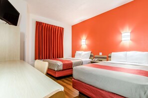 Desk, free WiFi, bed sheets