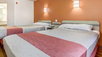 Deluxe Room, 2 Queen Beds, Smoking, Refrigerator & Microwave | Iron/ironing board, free WiFi, bed sheets, alarm clocks