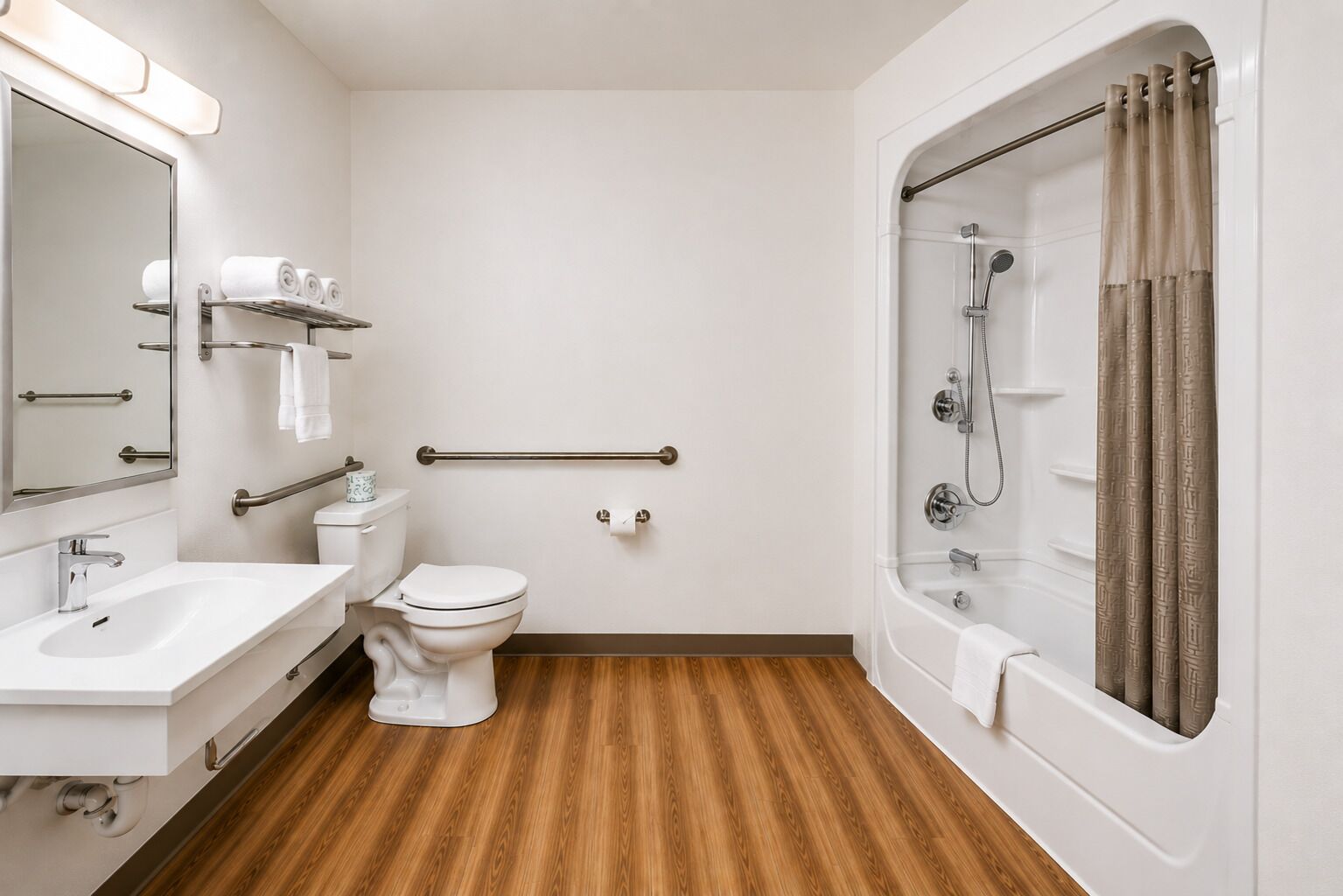 Shower, towels