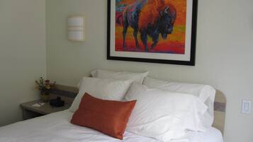 Egyptian cotton sheets, premium bedding, desk, blackout drapes