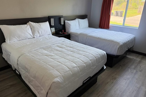 Room, 2 Double Beds, Non Smoking | 1 bedroom, premium bedding, desk, blackout drapes