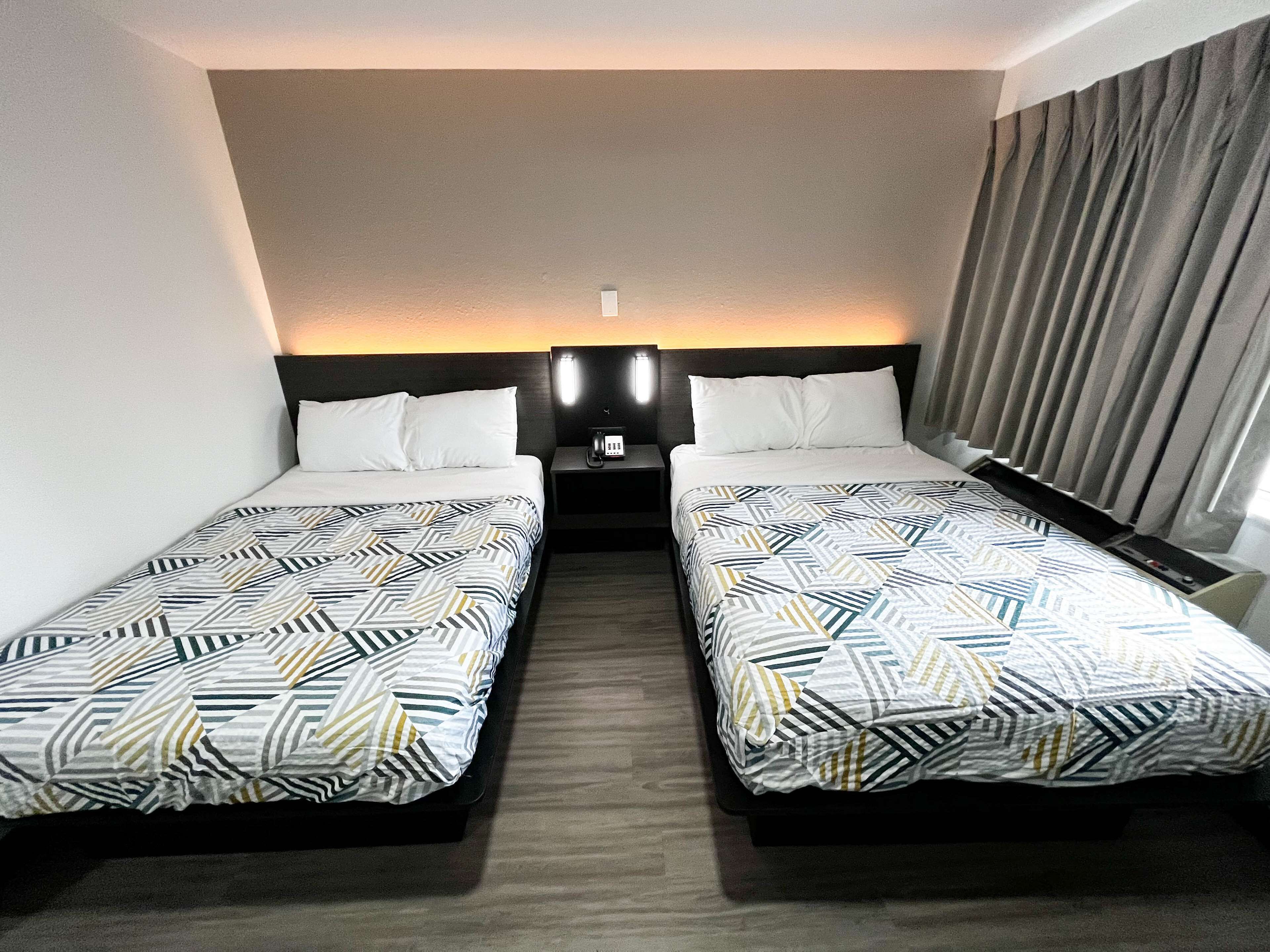 Blackout curtains, free WiFi, bed sheets