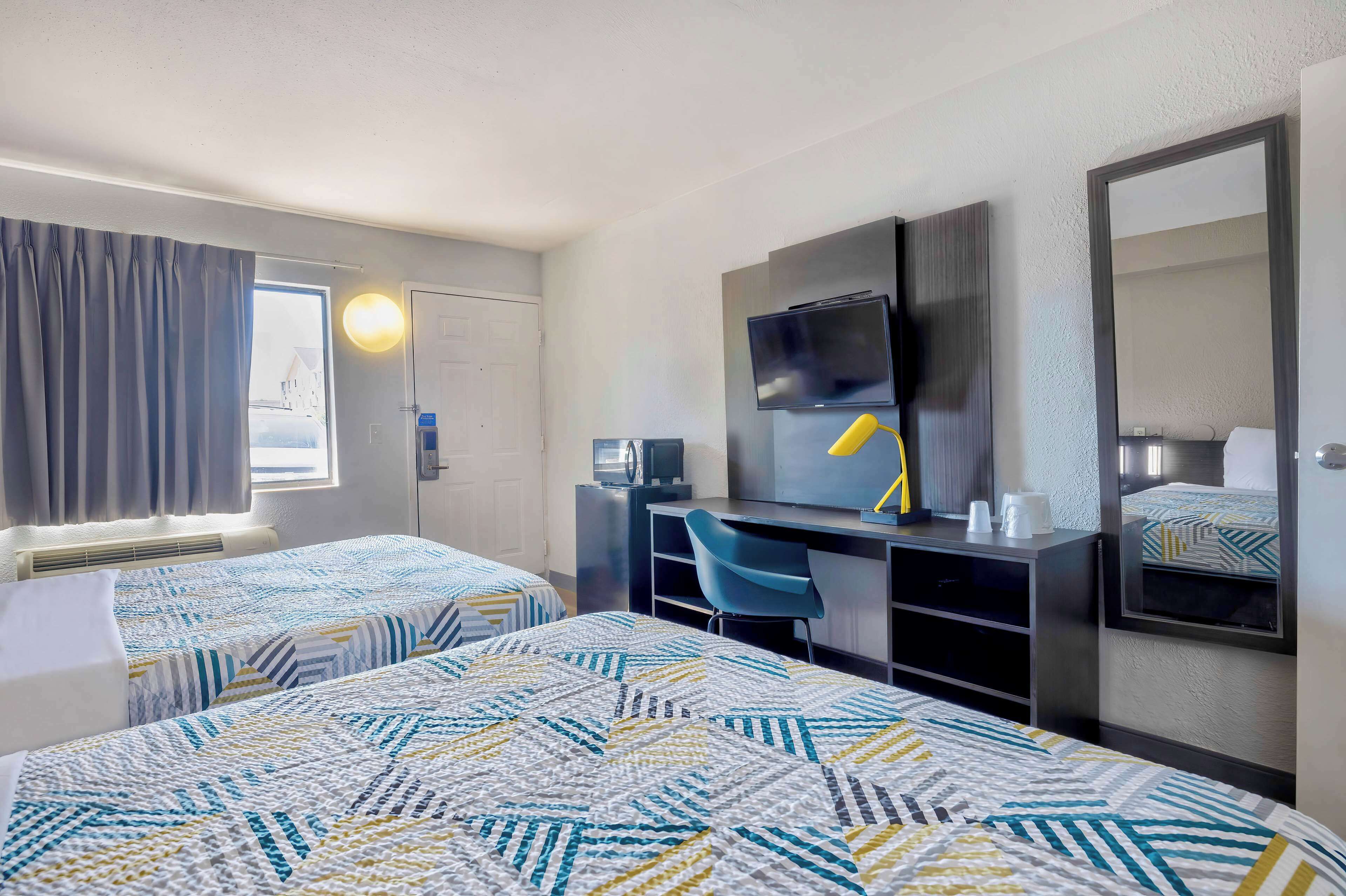 Deluxe Room, 2 Double Beds, Non Smoking, Refrigerator & Microwave | Desk, free WiFi, bed sheets, wheelchair access