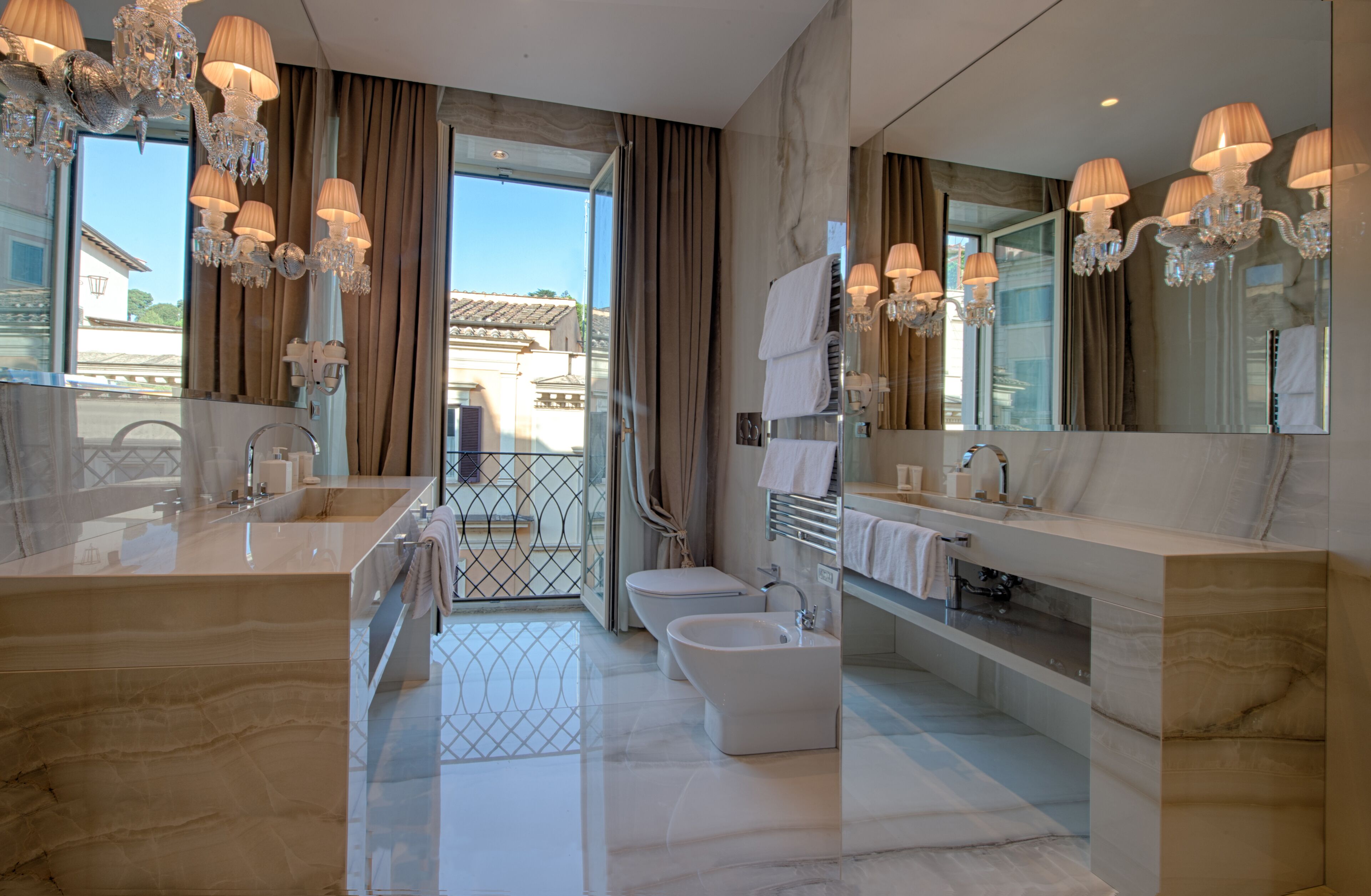 executive suite | bathroom | free toiletries, hair dryer, slippers, bidet