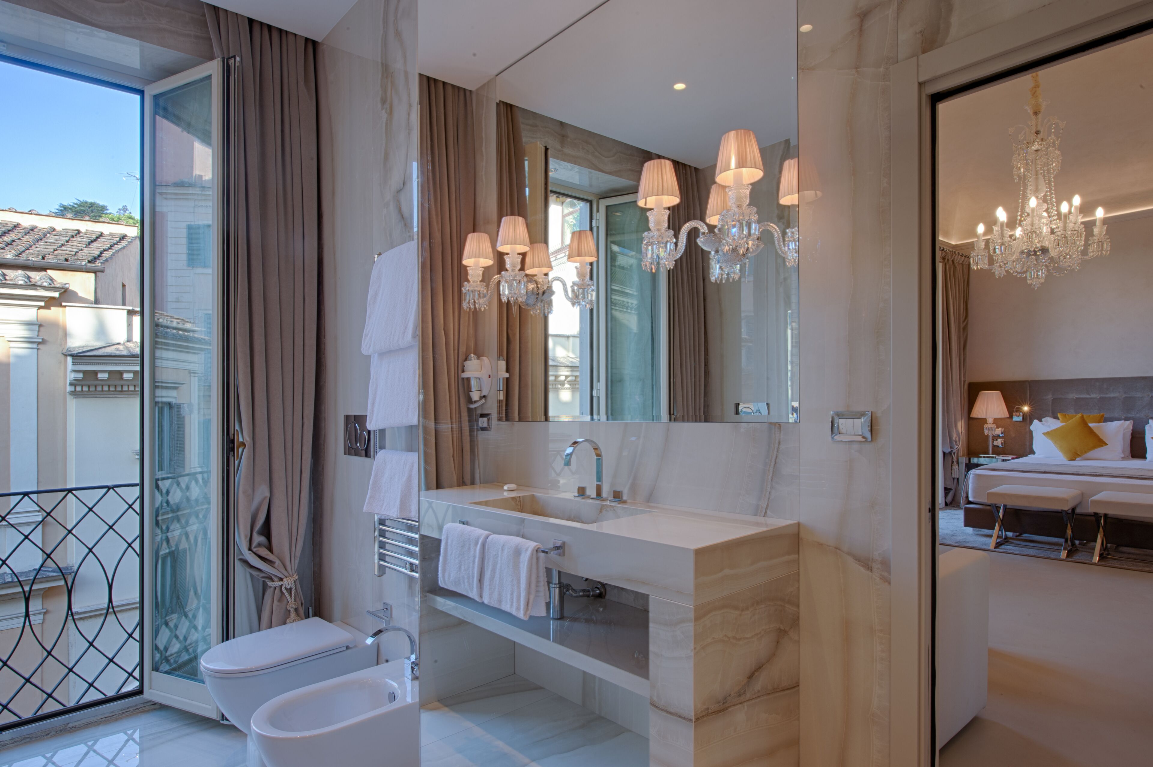 deluxe room | bathroom | free toiletries, hair dryer, slippers, bidet