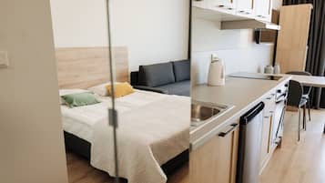 1 phòng ngủ, bộ đồ giường kháng dị ứng, minibar