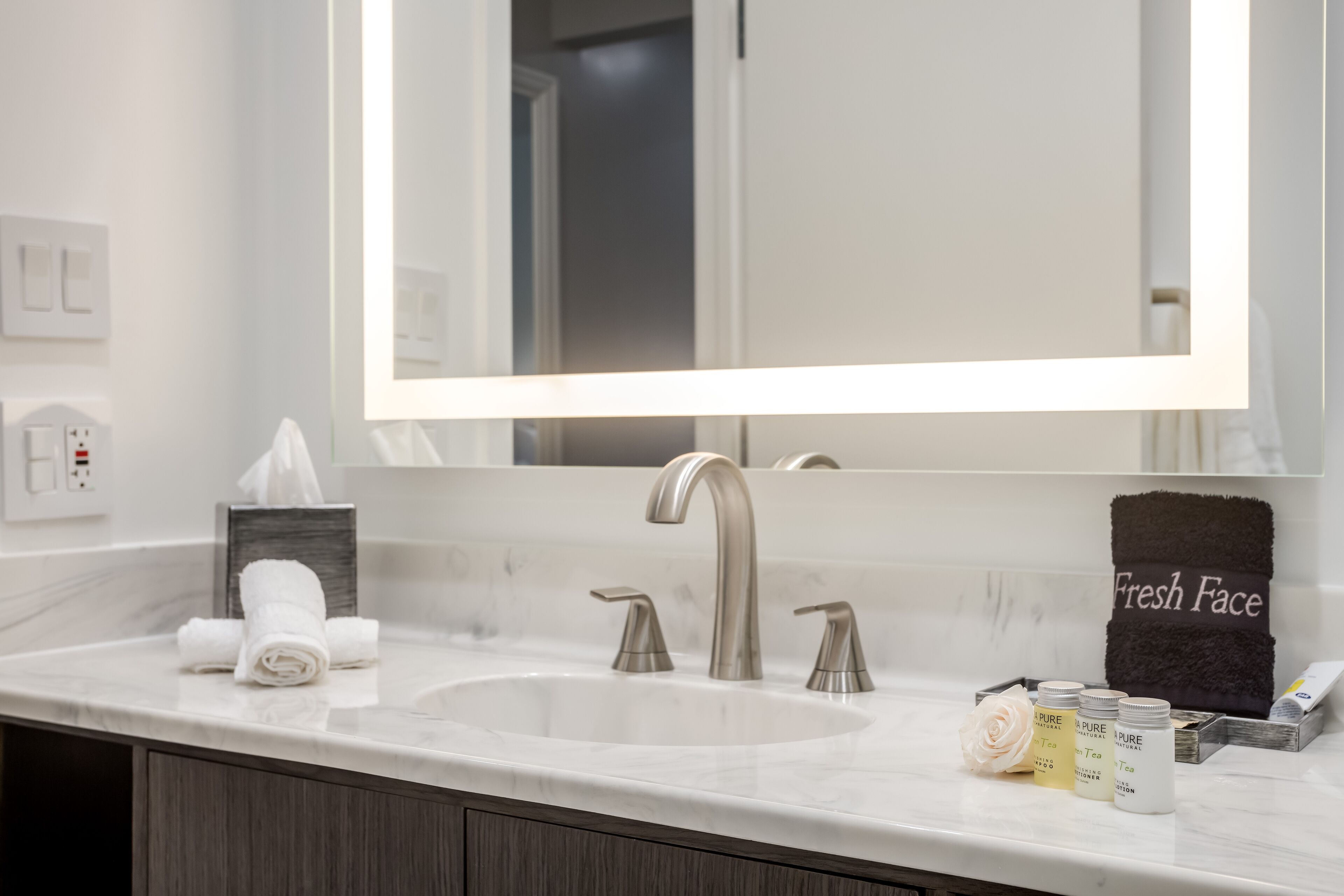 shower, free toiletries, hair dryer, bathrobes