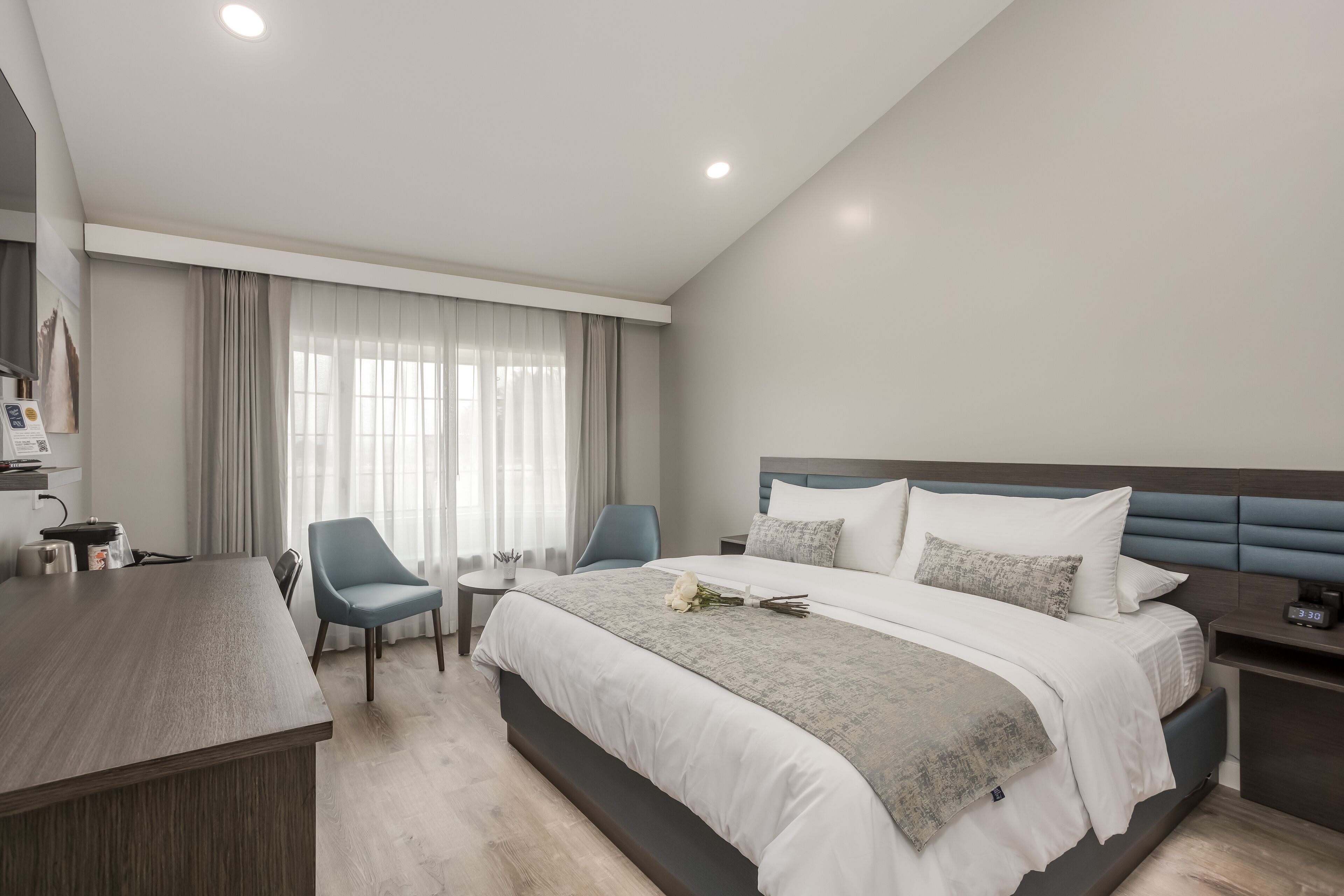 premium bedding, down duvets, in-room safe, desk