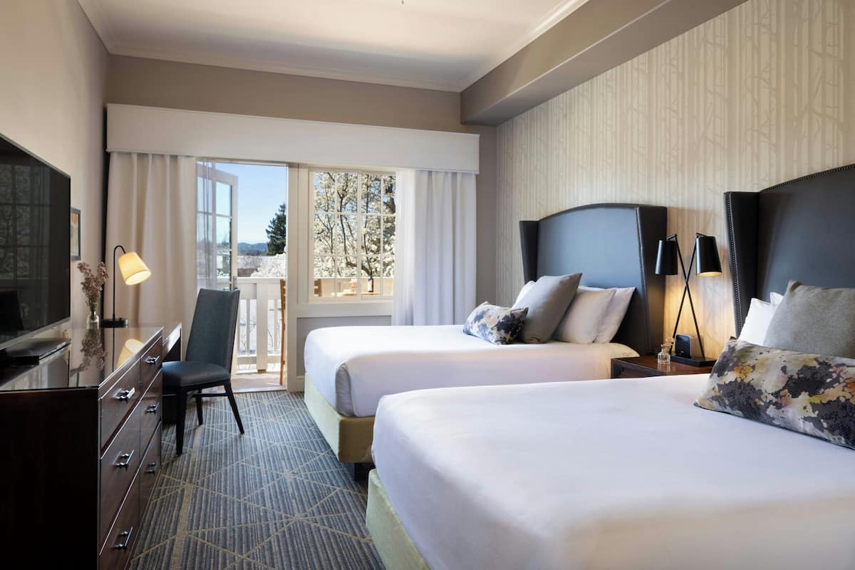 Room, 2 Queen Beds (no view) | Premium bedding, down comforters, pillowtop beds, in-room safe