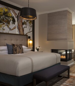 Junior Suite, River View (Luxury) | Premium bedding, down comforters, pillowtop beds, in-room safe - River Terrace Inn (Napa)
