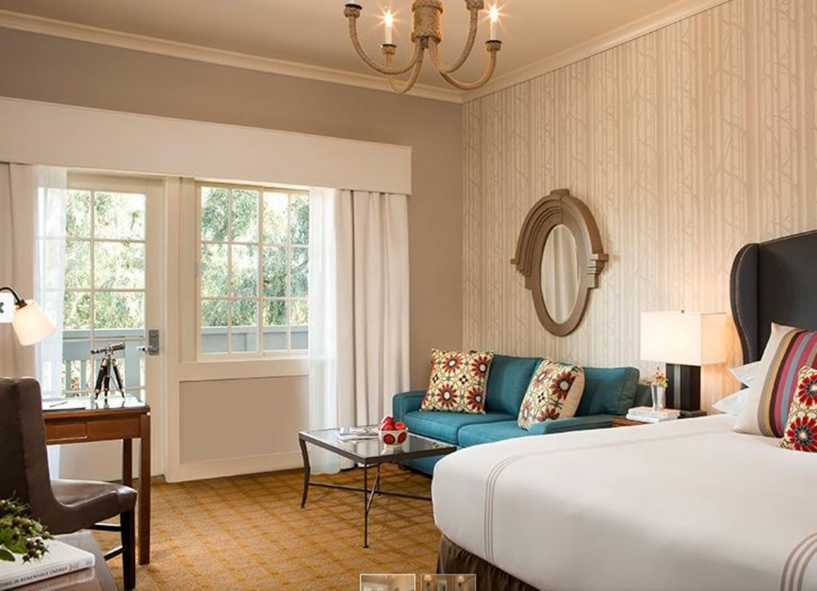 Premium bedding, down comforters, pillowtop beds, in-room safe
