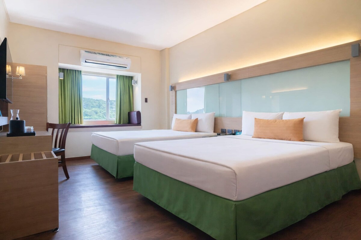 Room, 2 Queen Beds, Non Smoking | Premium bedding, in-room safe, desk, laptop workspace