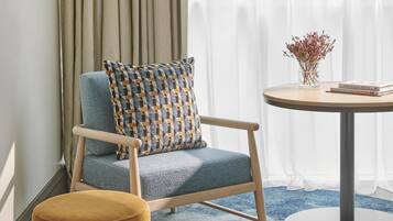 Premium bedding, minibar, in-room safe, laptop workspace