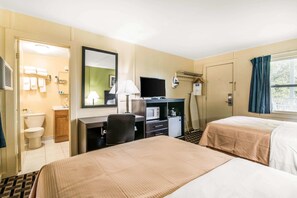 Standard Double Room, 2 Double Beds, Non Smoking | Free WiFi, bed sheets