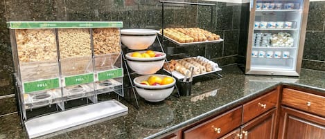 Free daily buffet breakfast