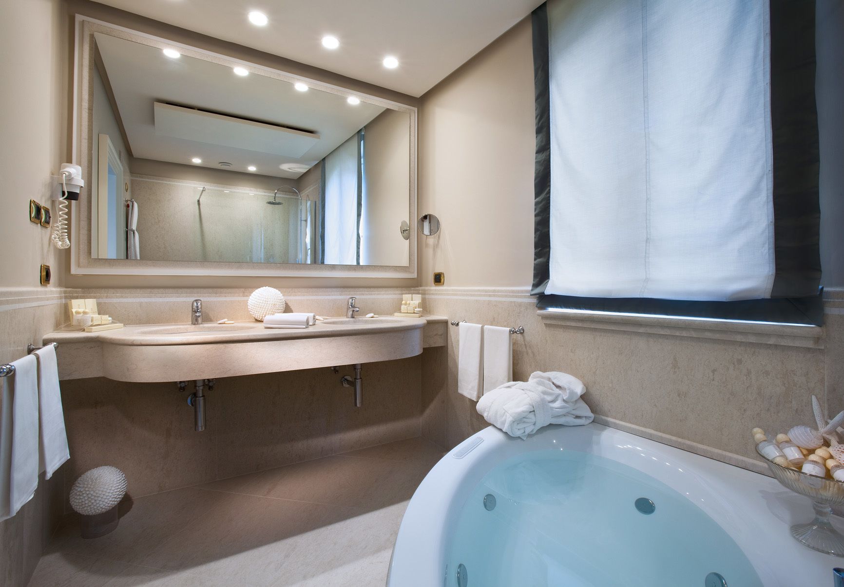 free toiletries, hair dryer, slippers, bidet