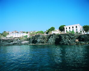 Vista a la playa o el mar