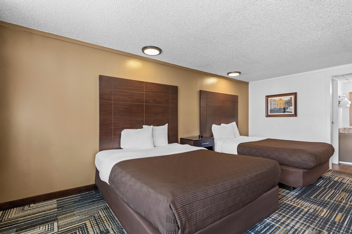 Room, 2 Queen Beds, Smoking | Free WiFi, alarm clocks, bed sheets