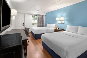 Desk, blackout drapes, free WiFi, bed sheets