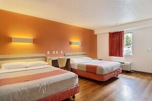 Deluxe Room, 2 Double Beds, Non Smoking, Refrigerator & Microwave | Free WiFi, bed sheets