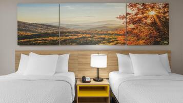 Habitación, 2 camas dobles, no fumadores | Ropa de cama de alta calidad, escritorio, wifi gratis y ropa de cama